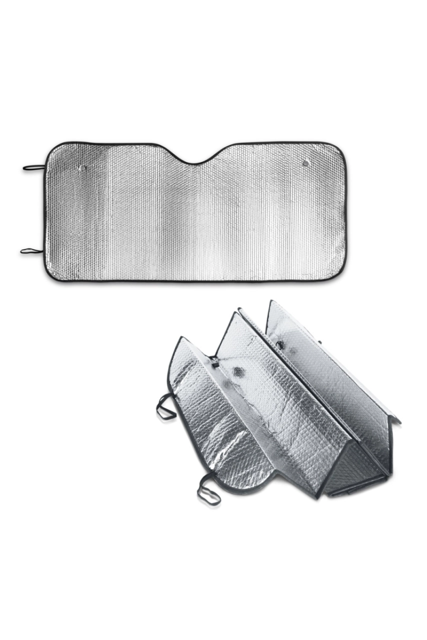 CRADLE. Pare-soleil pour pare-brise de voiture avec revêtement en PE et en aluminium