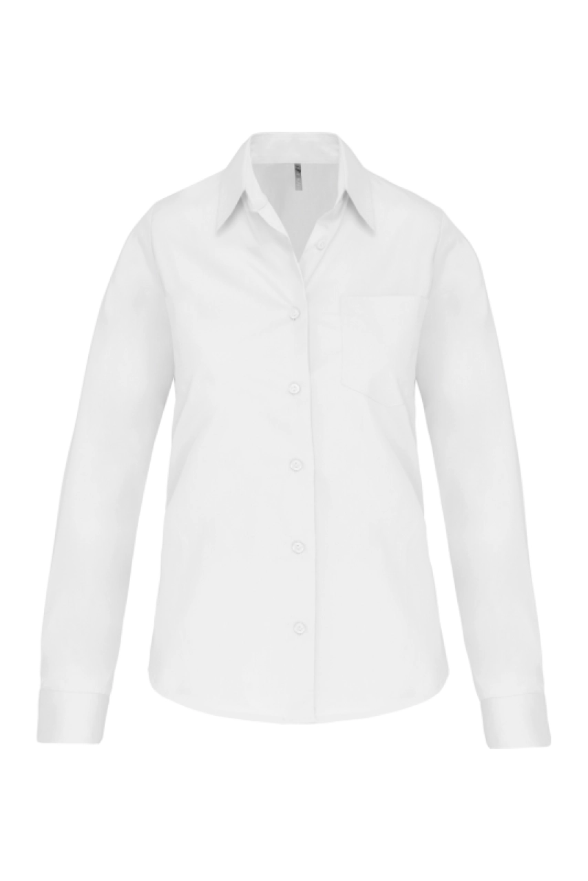Chemise popeline manches longues femme