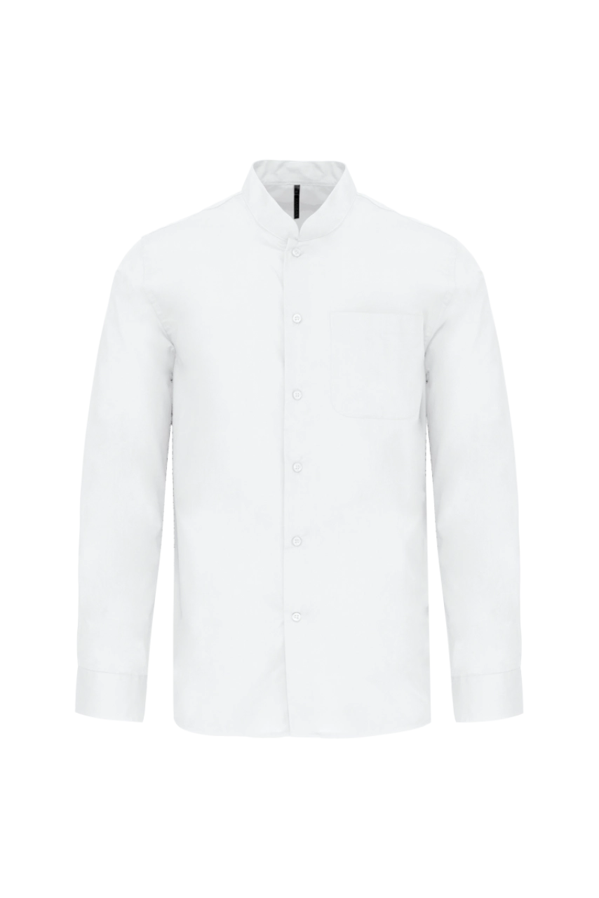 Chemise col mao manches longues