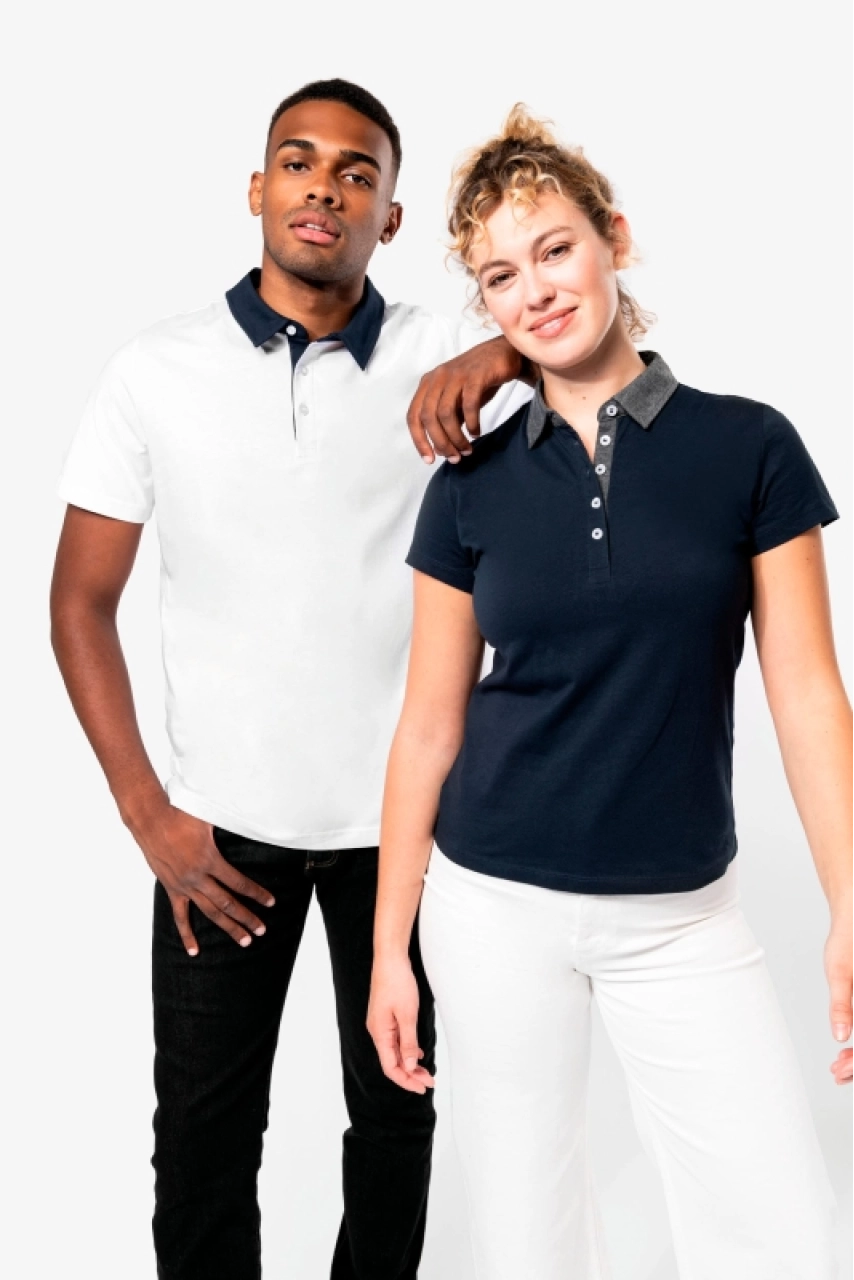 Polo jersey bicolore homme