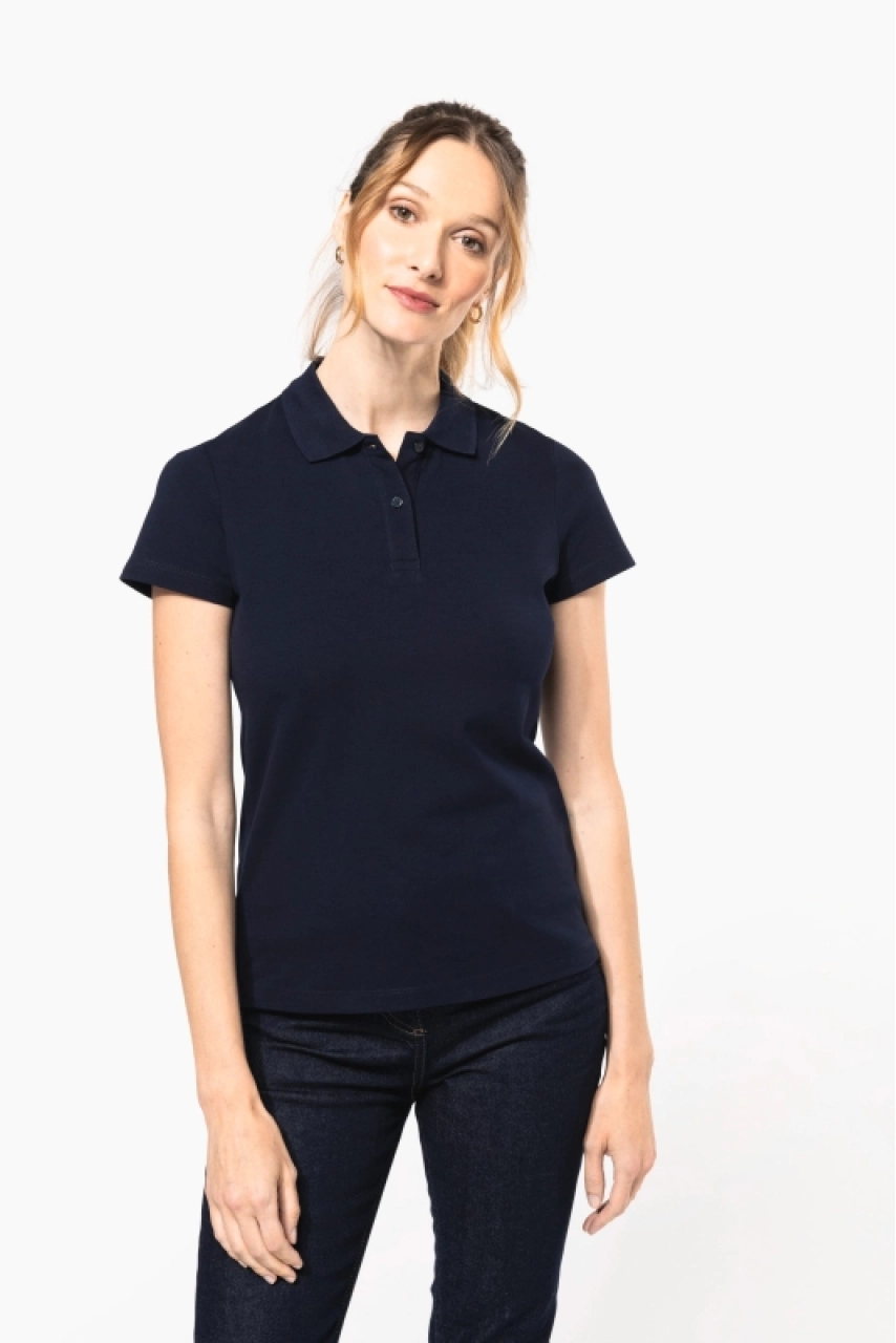 Polo Supima® manches courtes femme