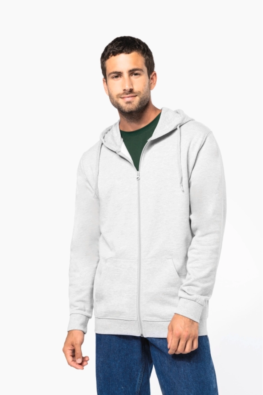Sweat-shirt recyclé zippé à capuche unisexe