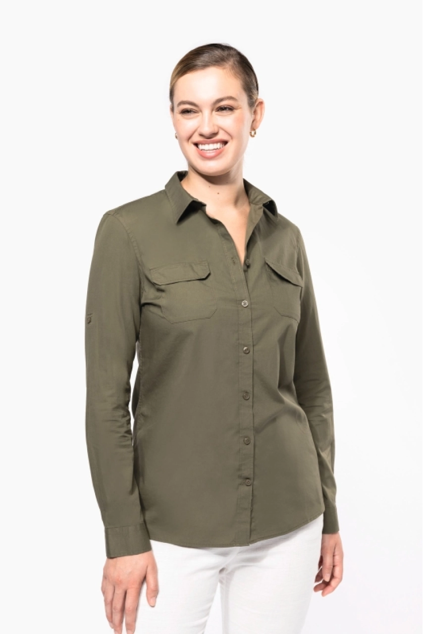 Chemise safari manches longues femme