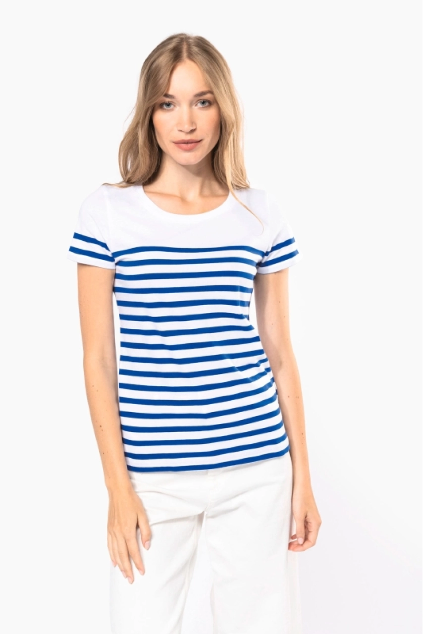 T-shirt marin col rond Bio femme