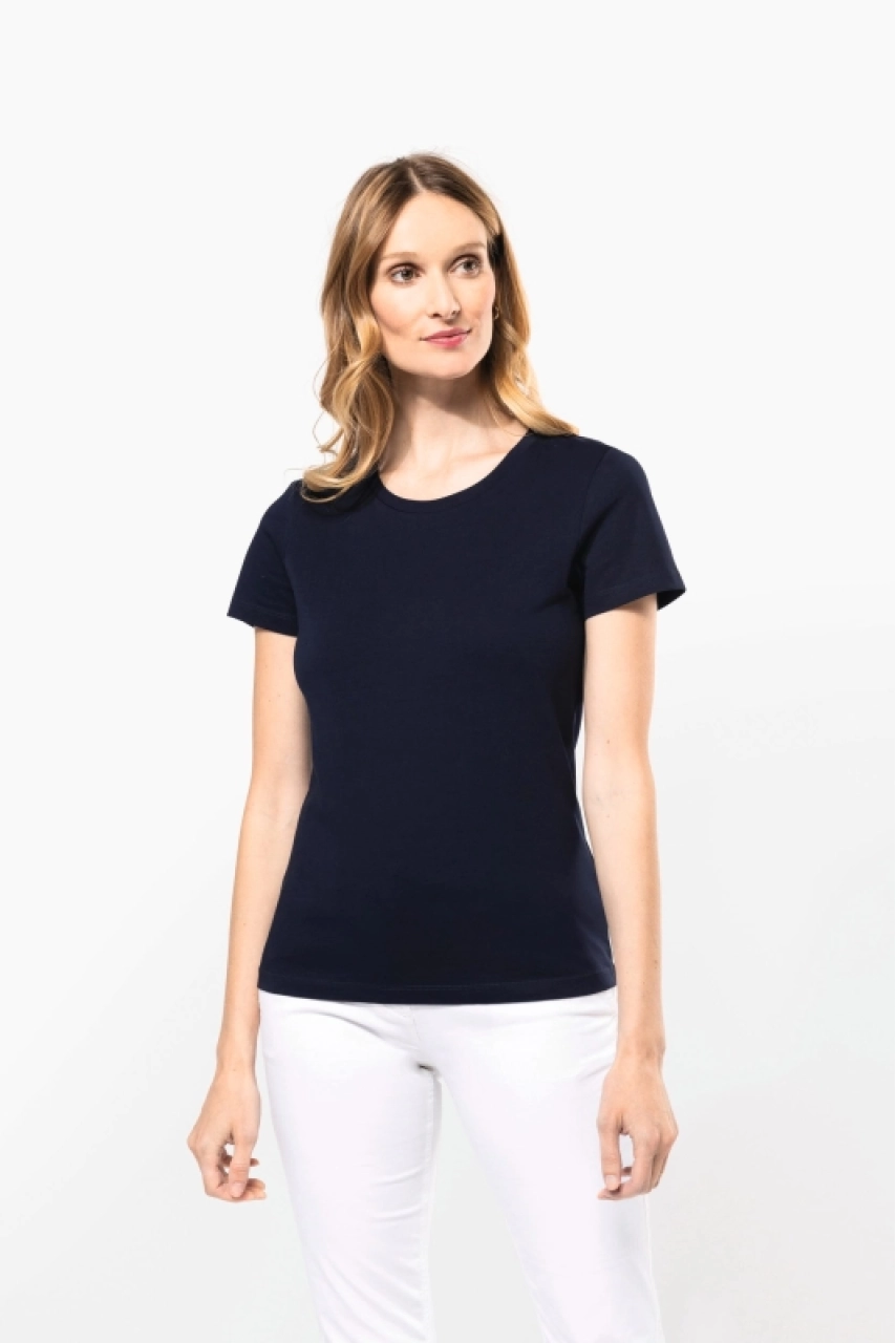 T-shirt Supima® col rond manches courtes femme