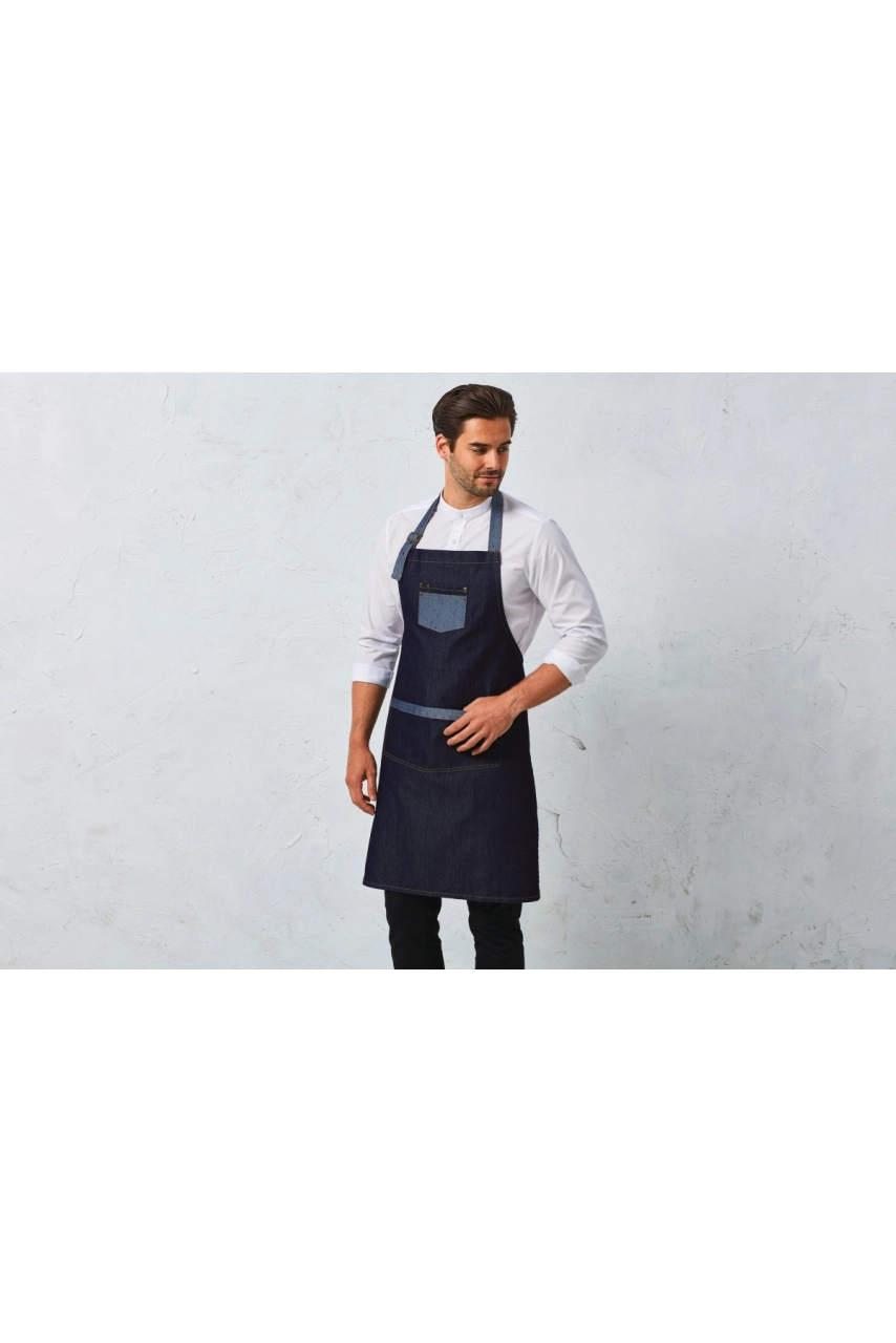Tablier Denim à bavette 