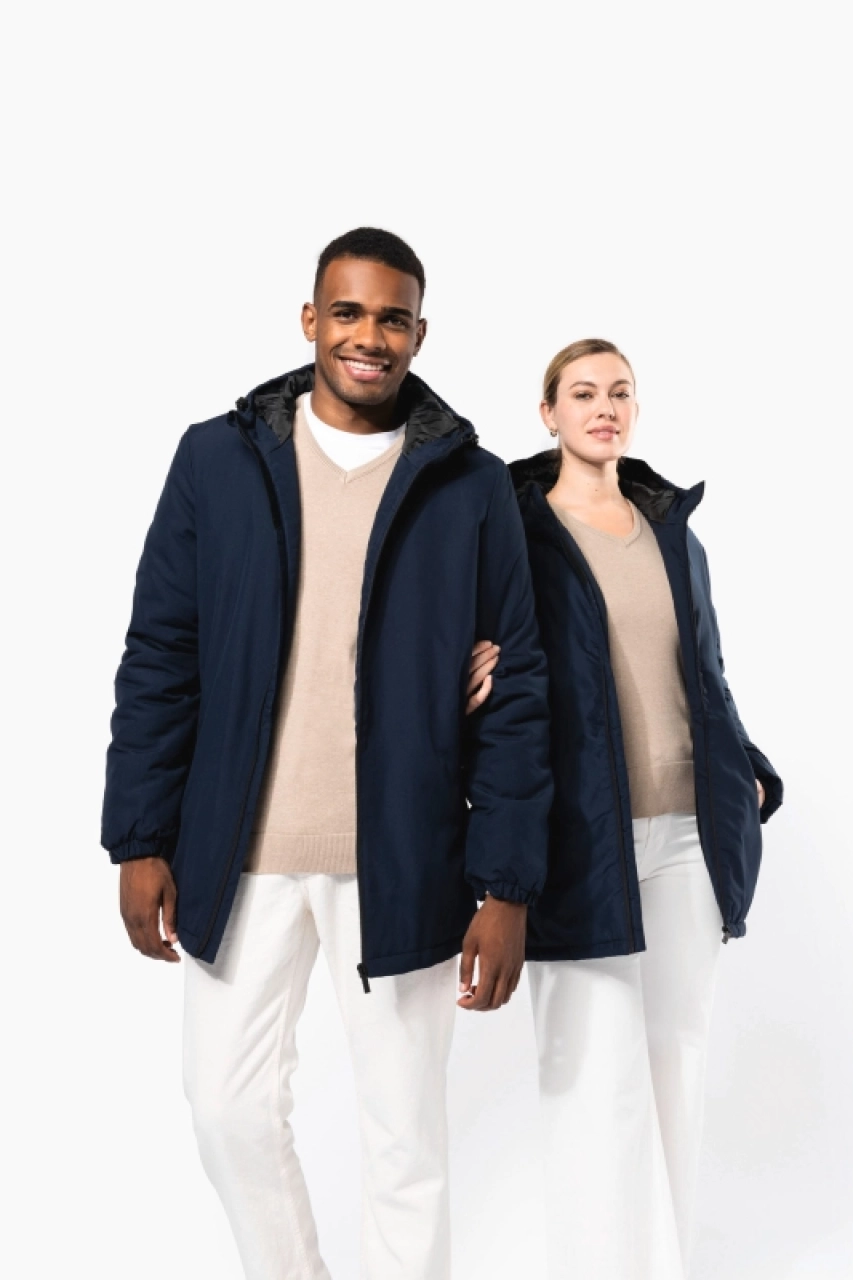 Parka à capuche recyclée unisexe