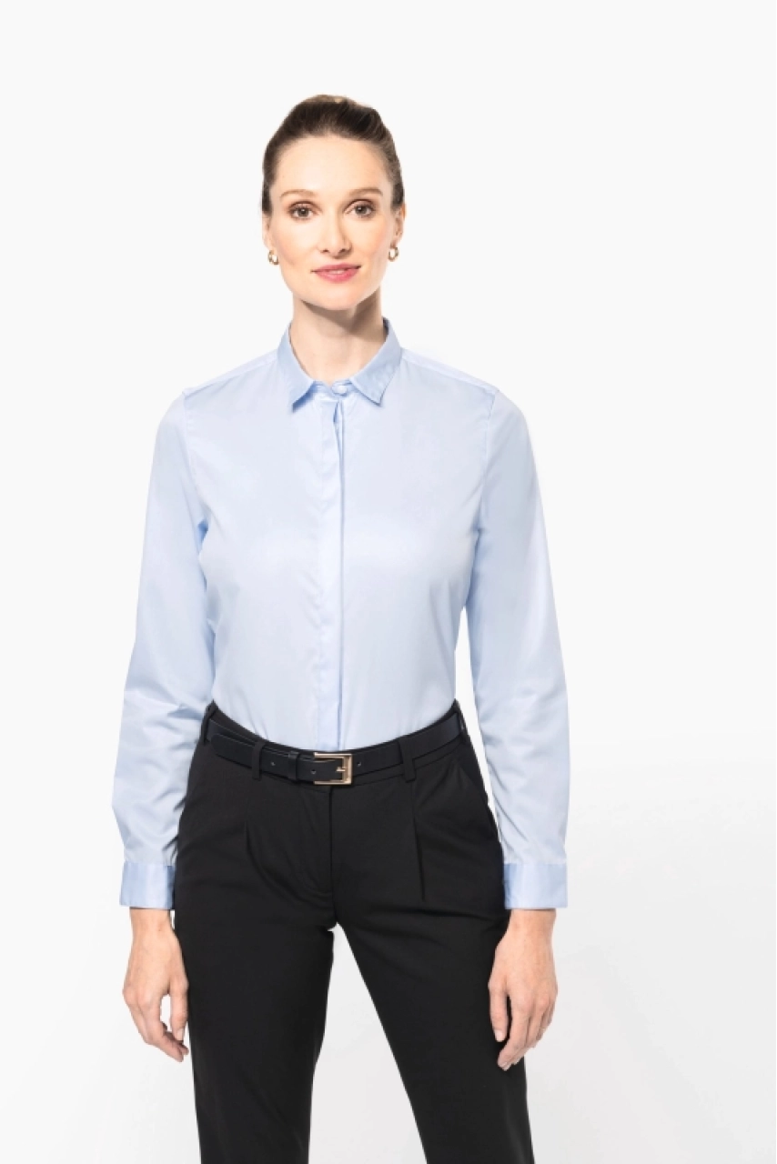 Chemise twill manches longues femme