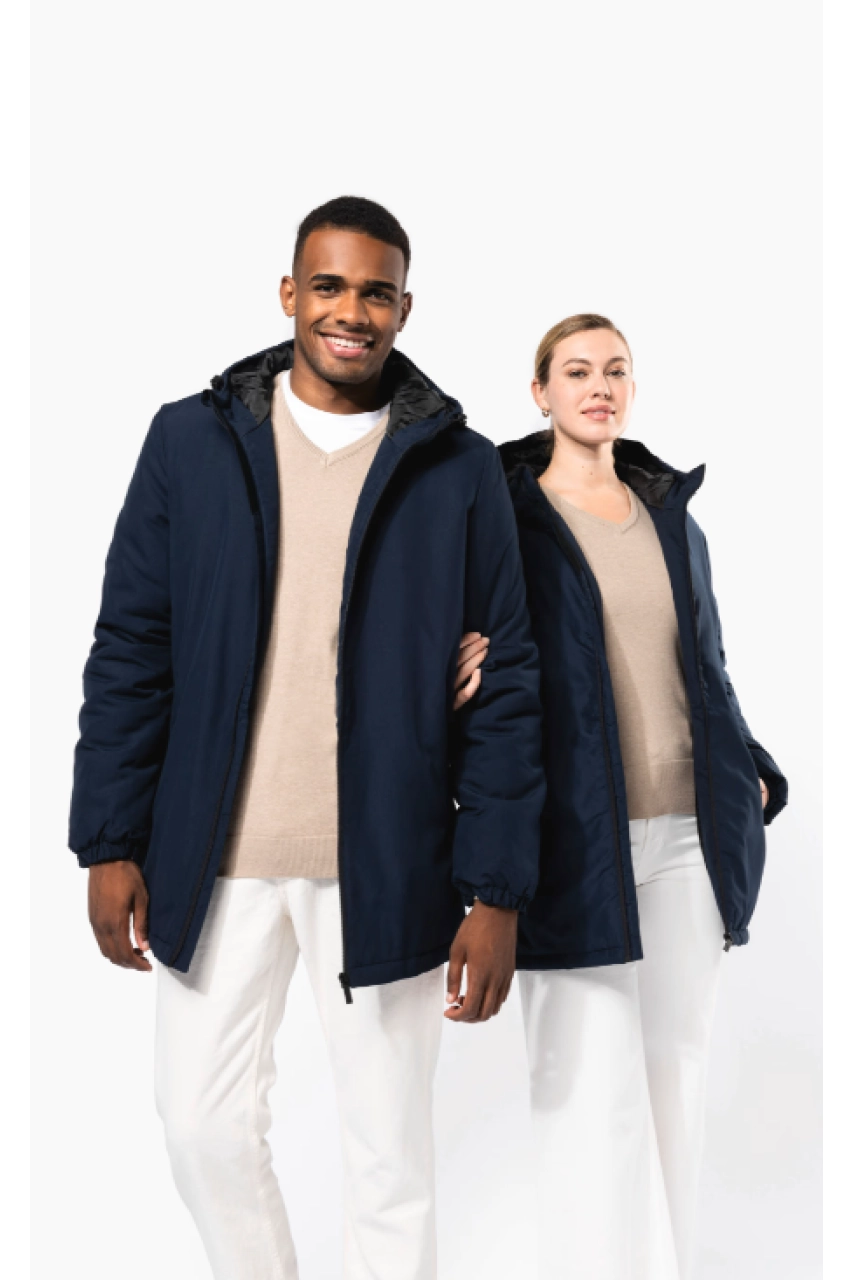 Parka à capuche recyclée unisexe
