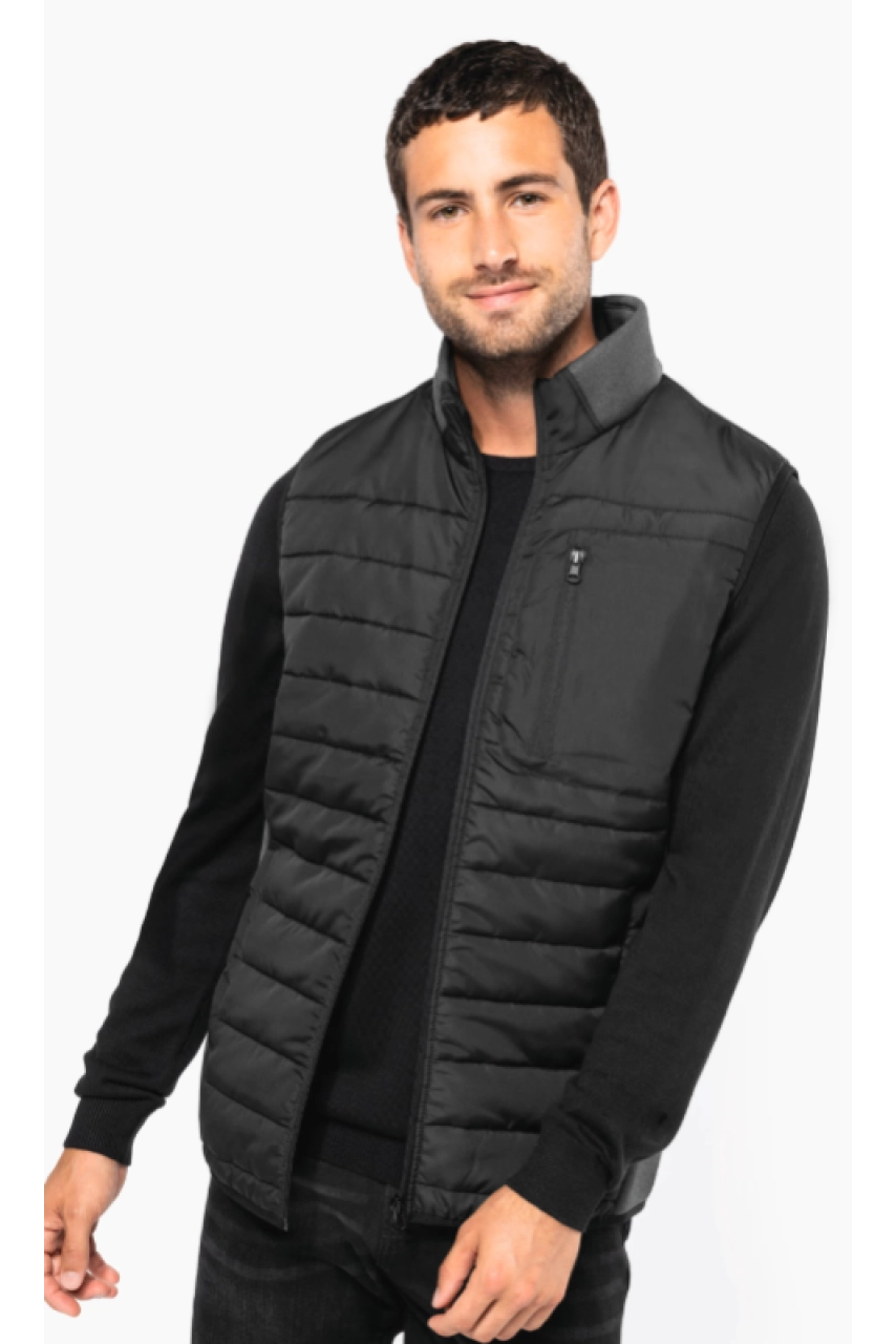 Bodywarmer bi-matière homme