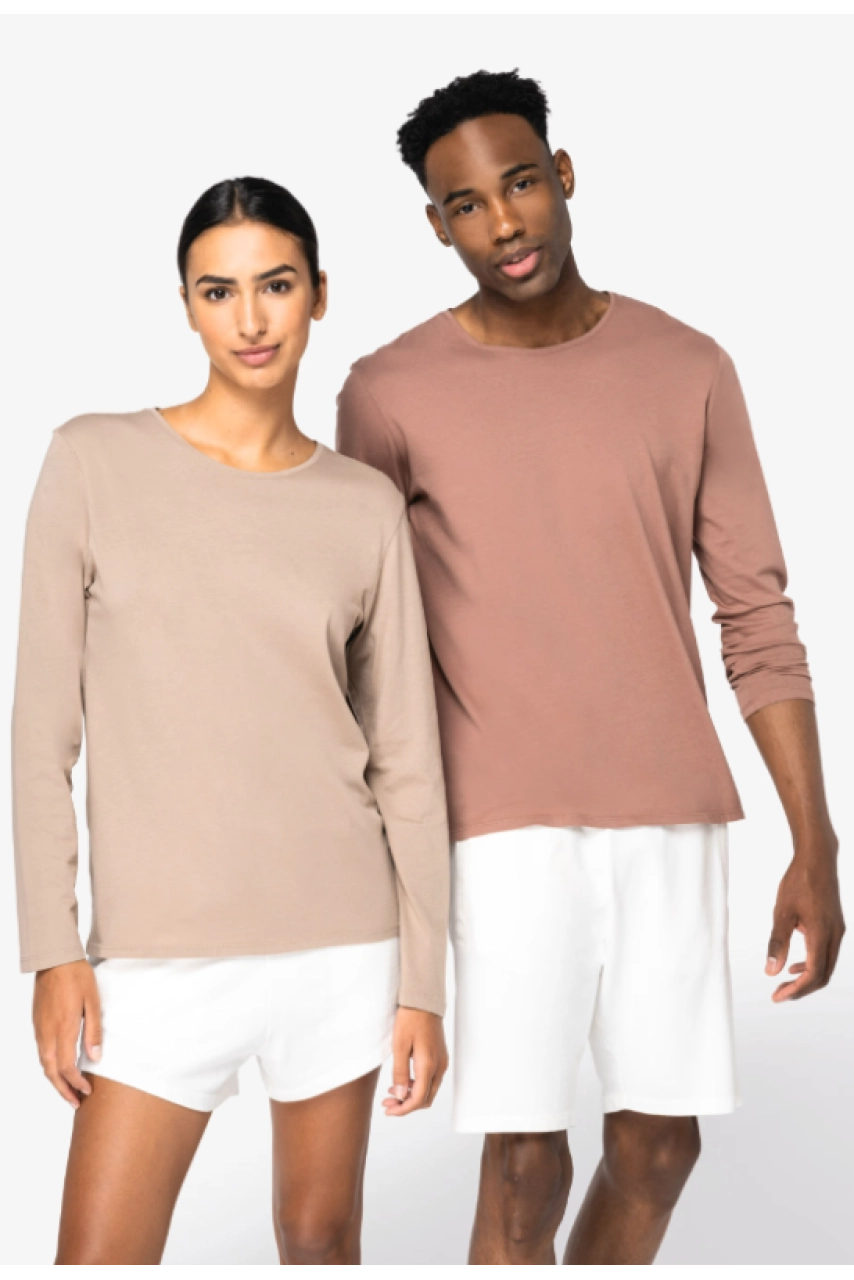 T-shirt écoresponsable délavé manches longues unisexe