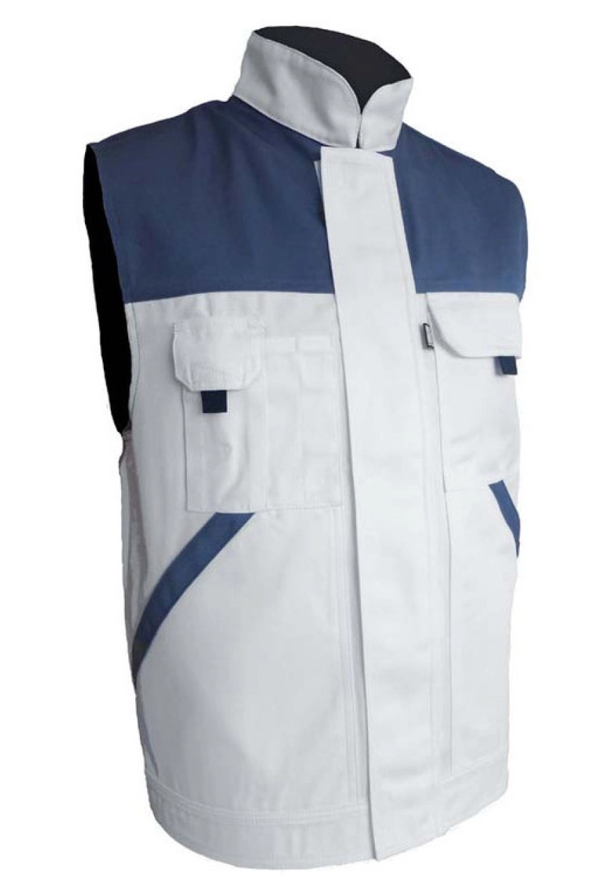 GILET SS MANCHE MIKE BLANC/GRIS