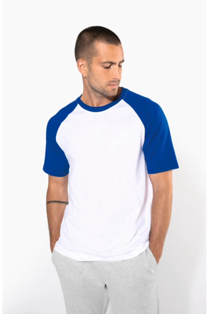 Baseball > t-shirt bicolore manches courtes