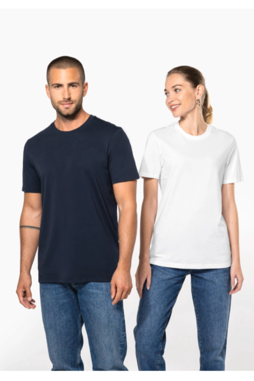 T-shirt col rond manches courtes unisexe