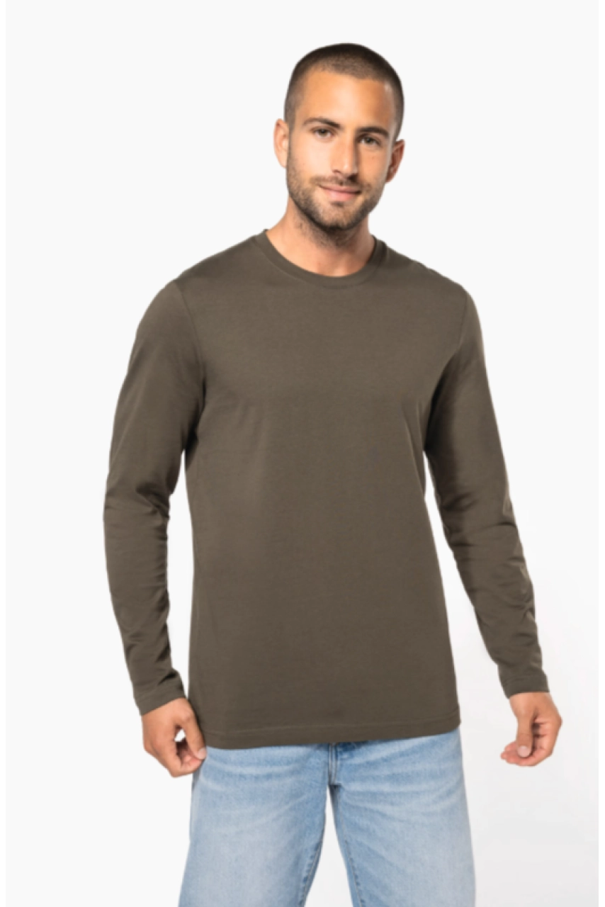 T-shirt col rond manches longues homme