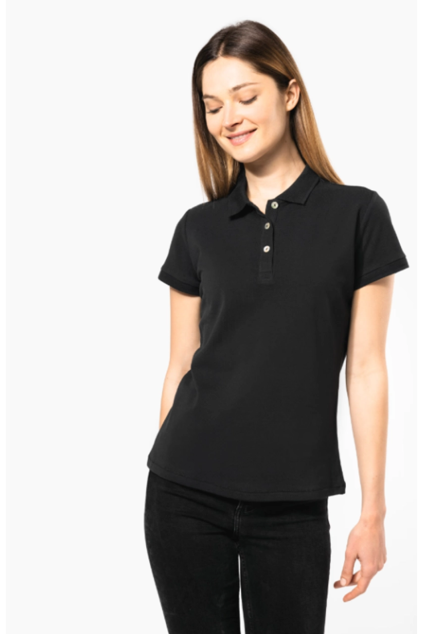 Polo Supima® manches courtes femme