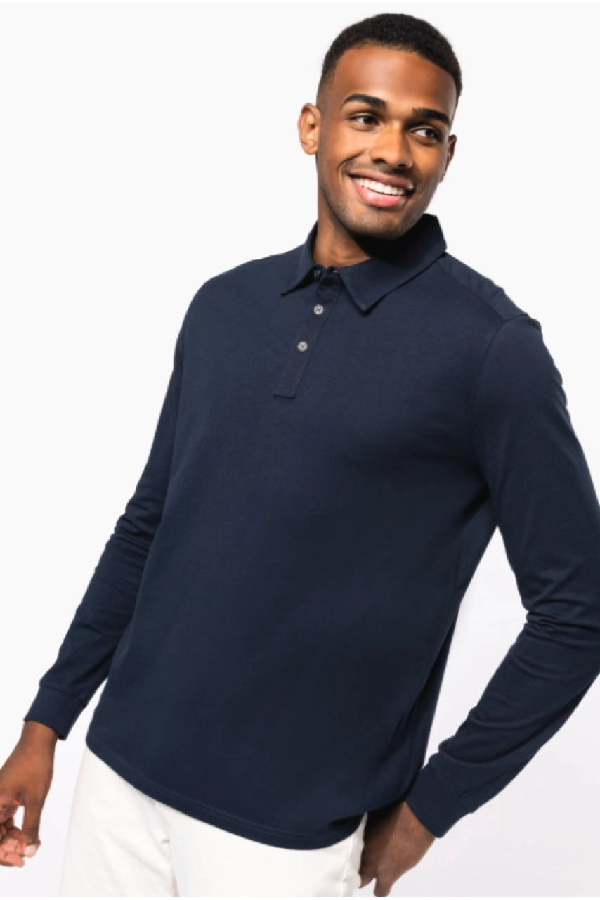 Polo jersey manches longues homme