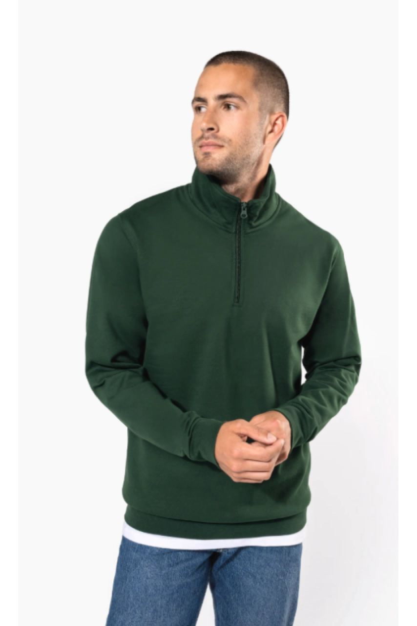 Sweat-shirt col zippé homme