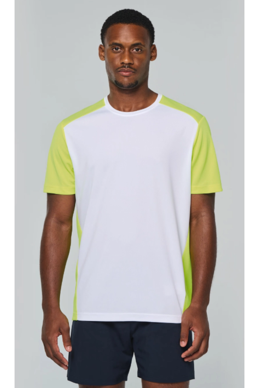 T-shirt de sport écoresponsable bicolore homme