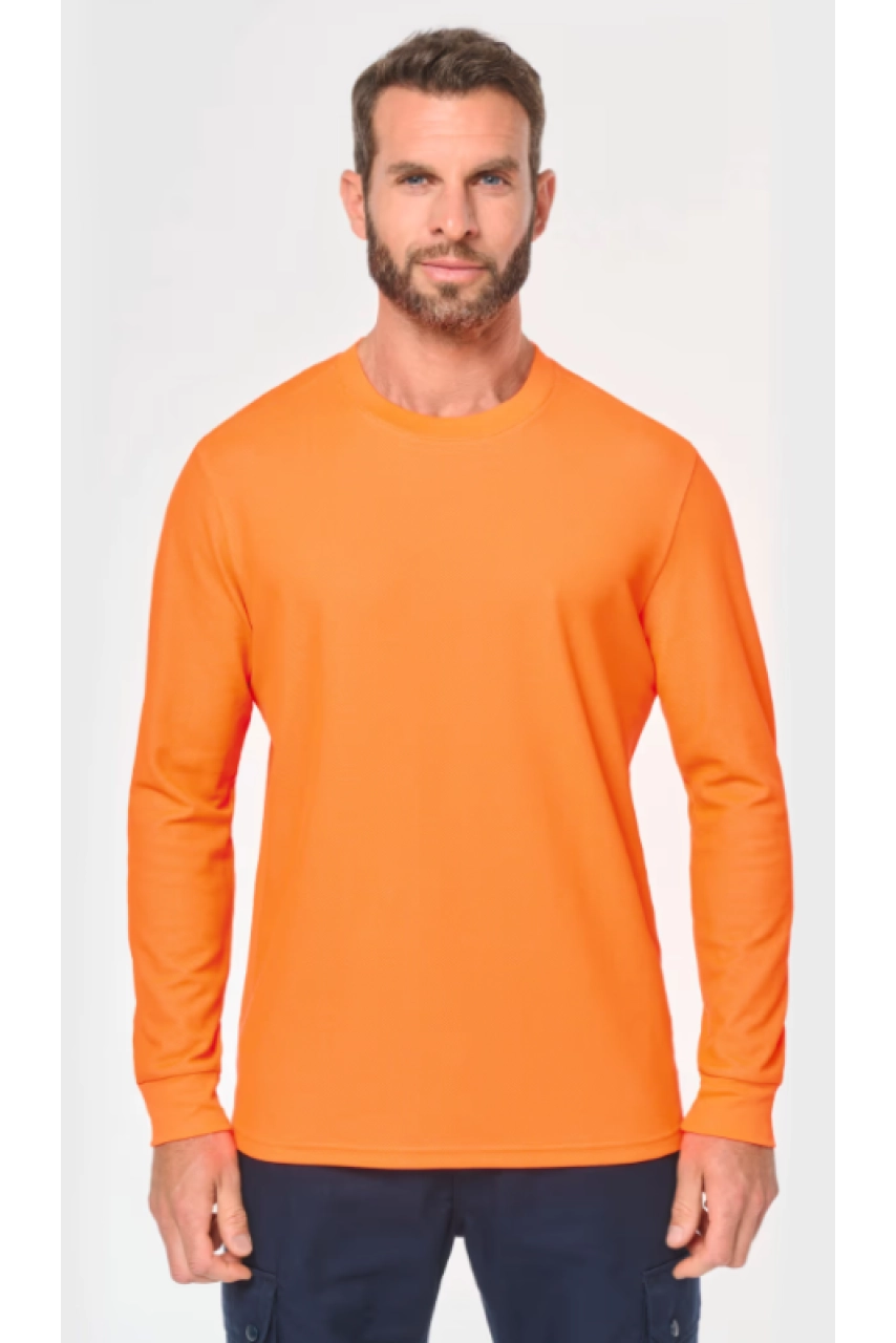 T-shirt unisexe écoresponsable manches longues coton/polyester