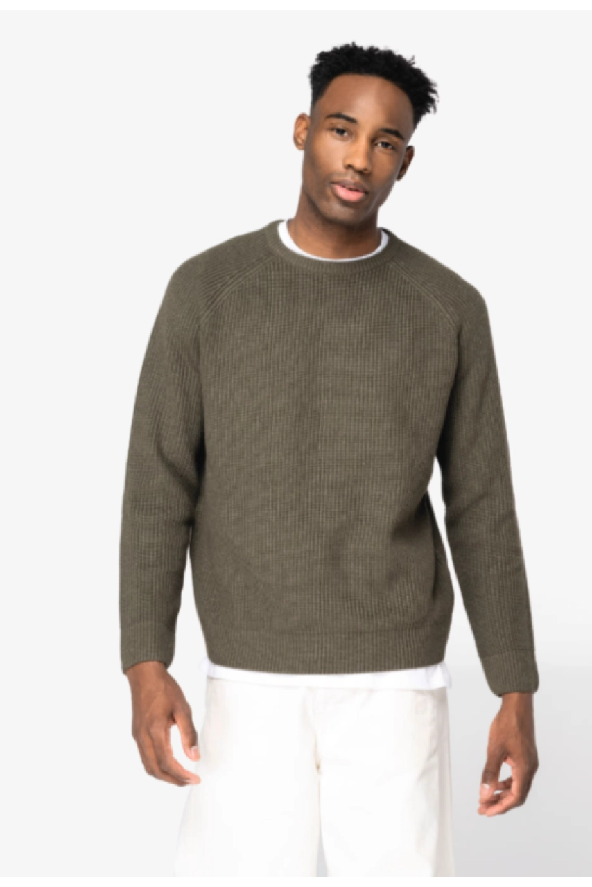 Pull écoresponsable à grosses mailles homme