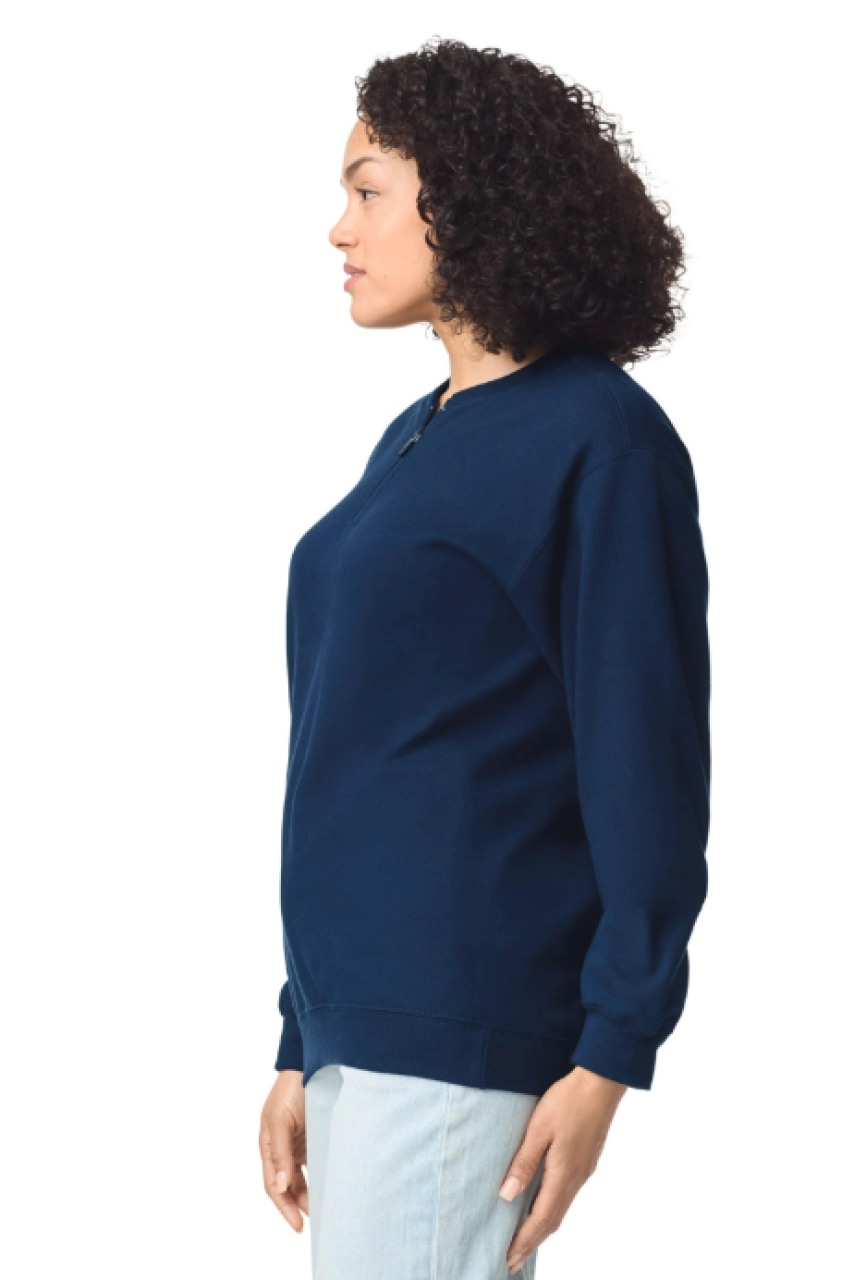 Sweat-shirt en molleton 1/4 zip