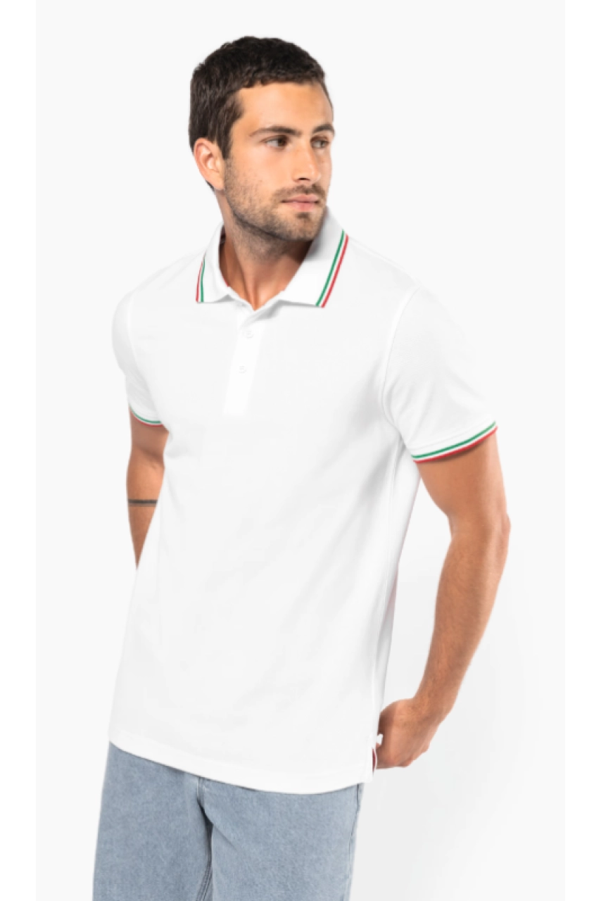 Polo maille piquée manches courtes homme