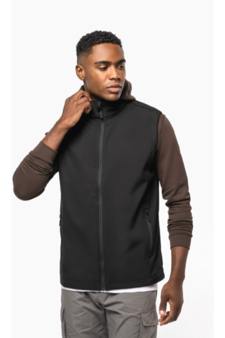 Bodywarmer softshell écoresponsable 2 couches unisexe