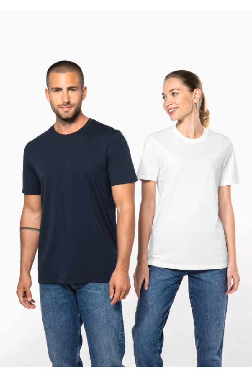 T-shirt col rond manches courtes unisexe
