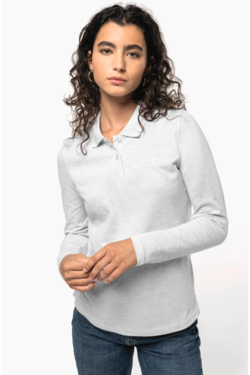 Polo manches longues femme