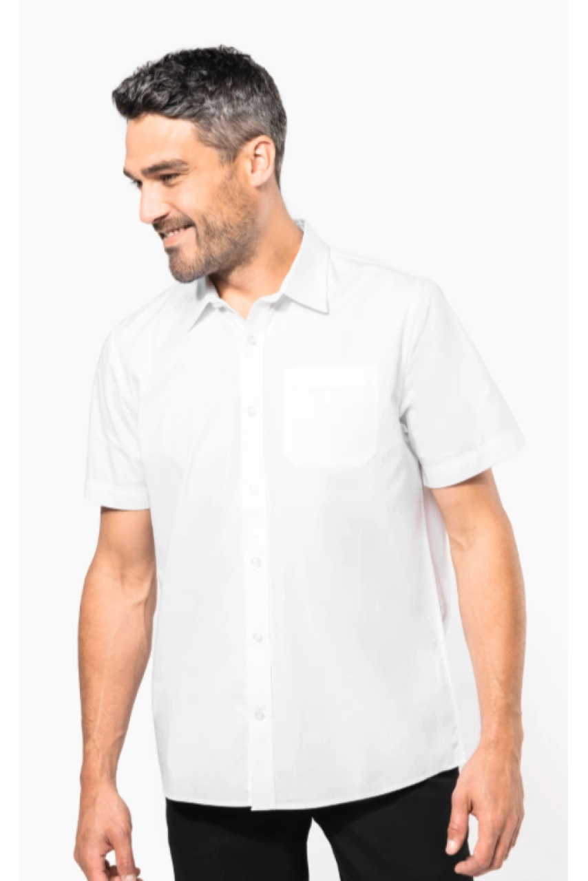 Chemise popeline manches courtes