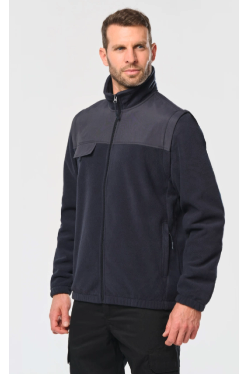 Veste polaire manches amovibles homme