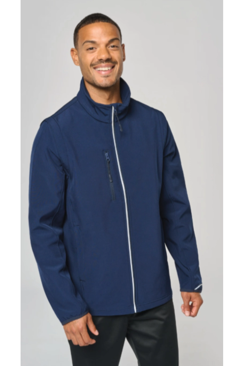 Veste softshell sport manches amovibles unisexe