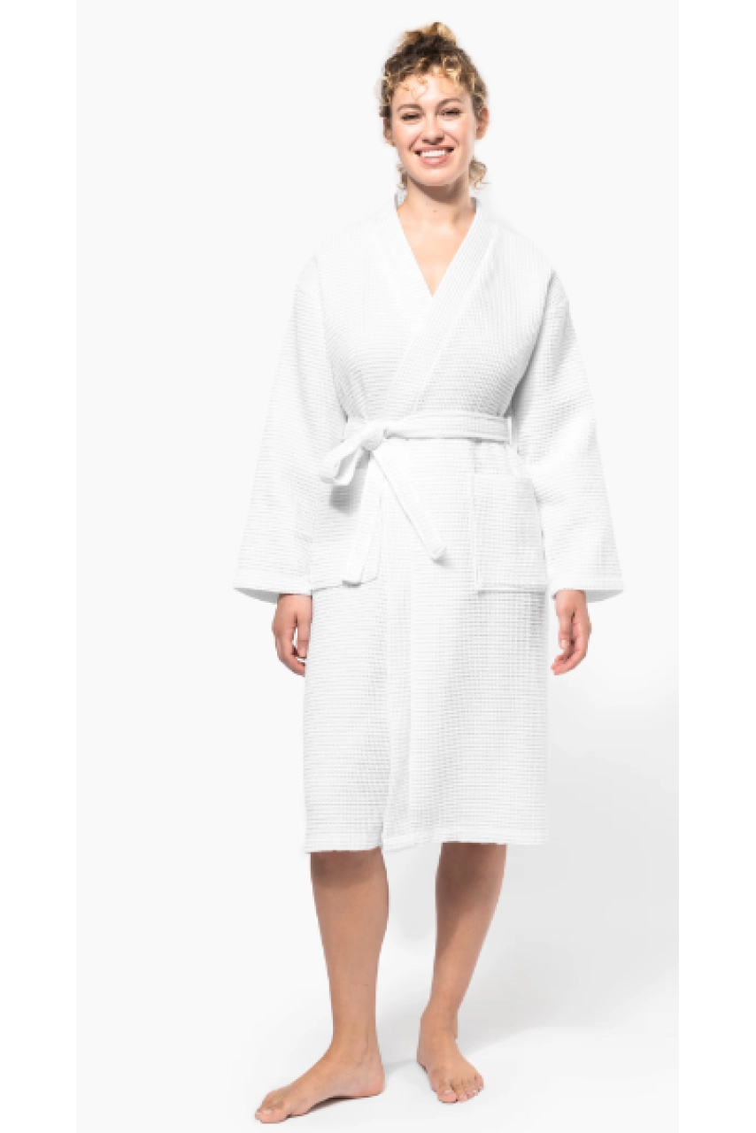 Peignoir kimono nid d'abeille