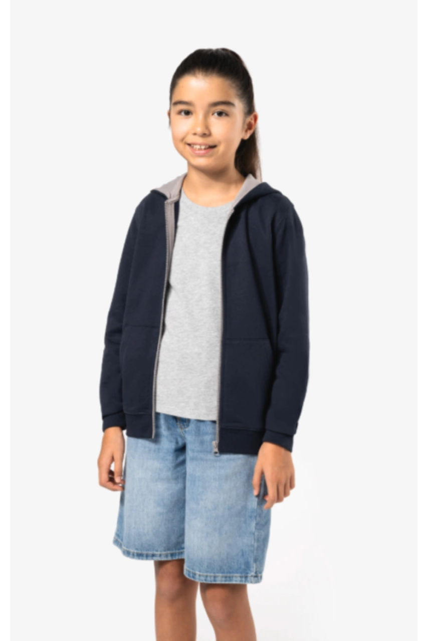 Sweat-shirt zippé capuche enfant