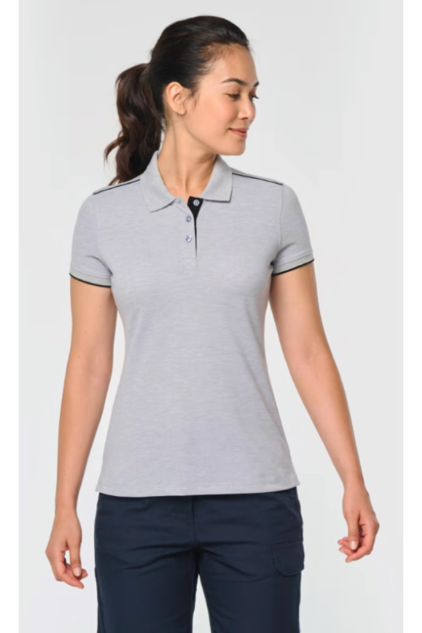 Polo Day To Day contrasté manches courtes femme