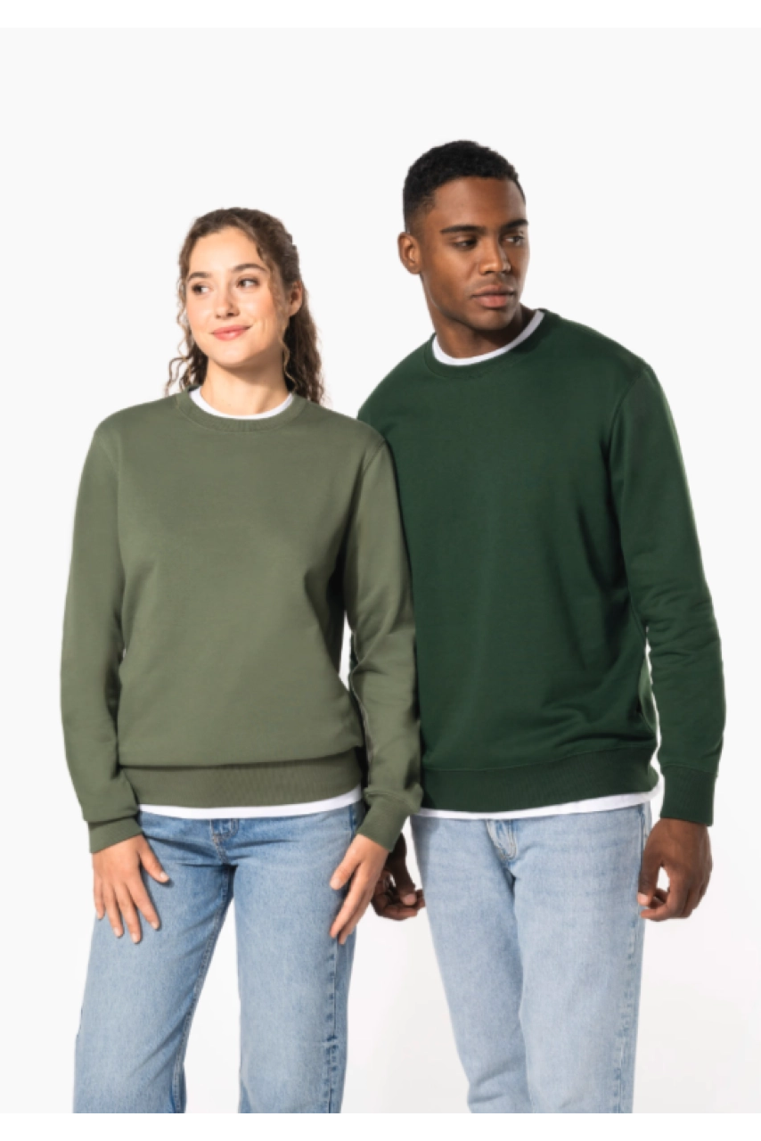 Sweat-shirt recyclé col rond unisexe