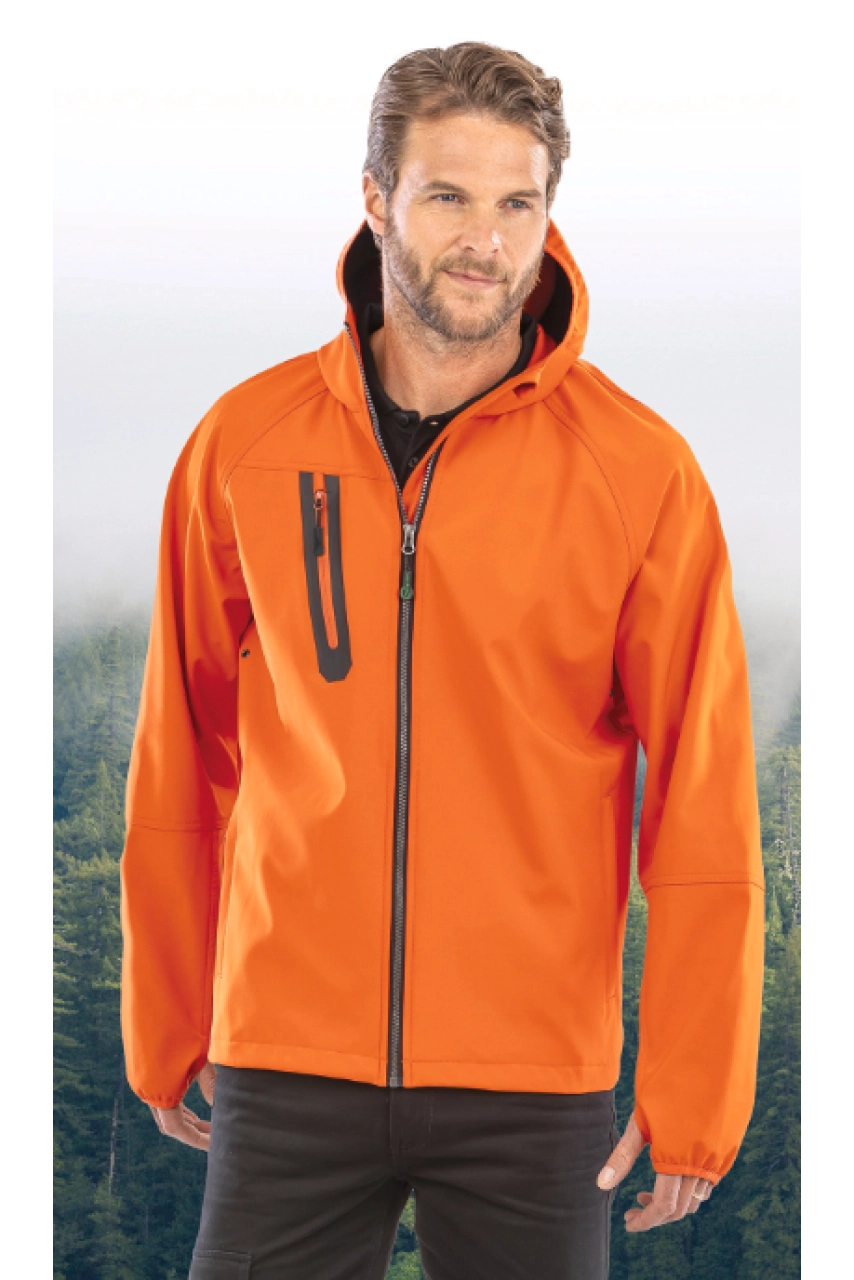 Veste Softshell 3 couches recyclée à capuche unisexe