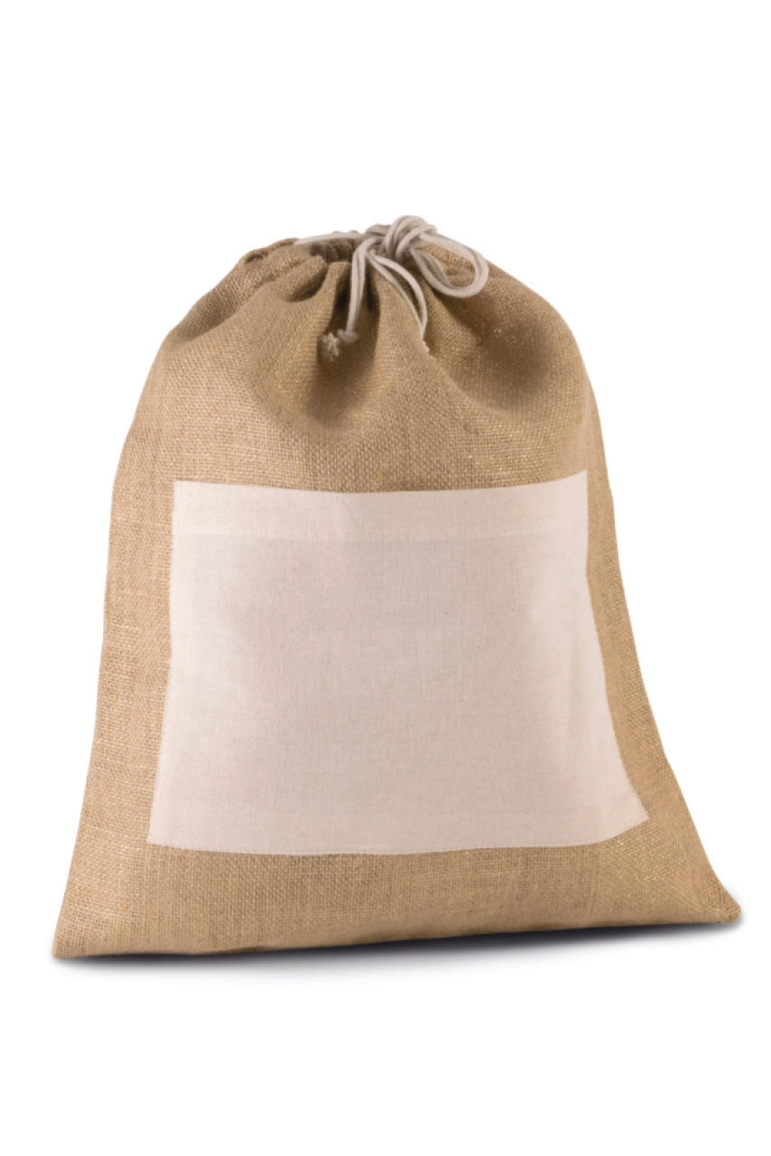 Sac en toile de jute avec cordelettes